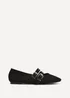 Linzi Rogue Black Ballet Flats With Eyelet Detail - 4 Image 2