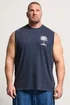 BadRhino Navy Blue Acid Wash Graphic Vest - 3XL Image 1