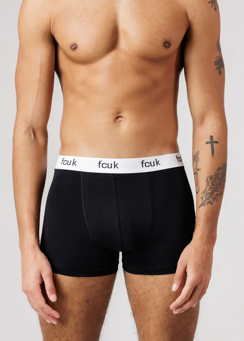 French Connection White 5 Pack FCUK Cotton Stretch Boxers - L Image 2