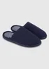 Totes Isotoner Navy Ribbed Mule Slippers - 8 Image 2
