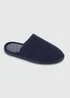 Totes Isotoner Navy Ribbed Mule Slippers - 8 Image 3