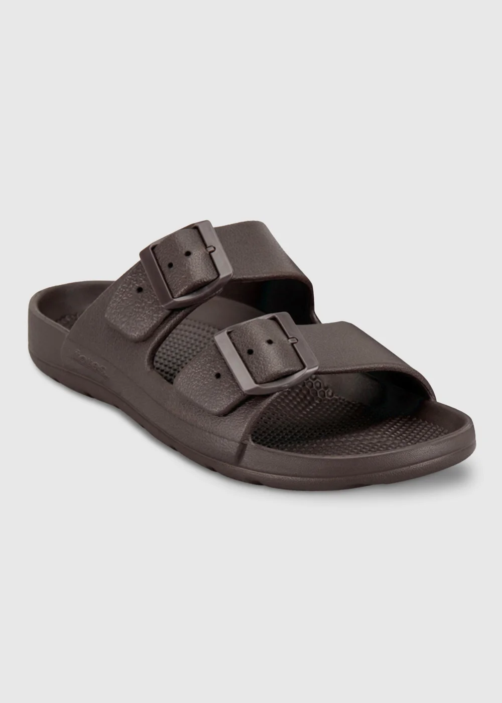 Totes Solbounce Brown Adjustable Double Buckle Sliders - 12 Image 3