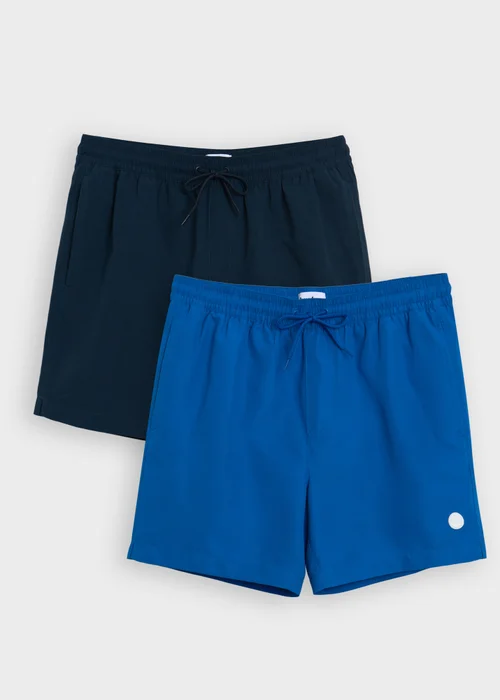 Threadbare Blue 2-Pack Quick Dry Swim Shorts - M Image 1