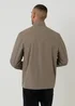 Threadbare Taupe Showerproof Zip Up Harrington Jacket - S Image 2