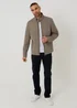Threadbare Taupe Showerproof Zip Up Harrington Jacket - S Image 3