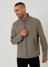 Threadbare Taupe Showerproof Zip Up Harrington Jacket - S Image 4