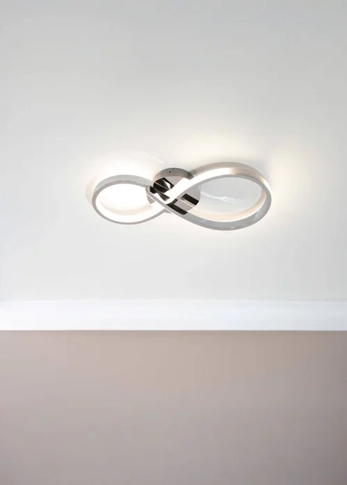 ValueLights Infinity Polished Silver Flush Light Integrated LED - One Size Image 5