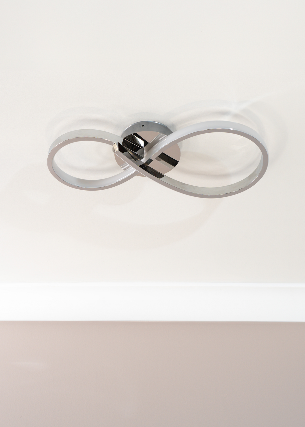 ValueLights Infinity Polished Silver Flush Light Integrated LED - One Size Image 3