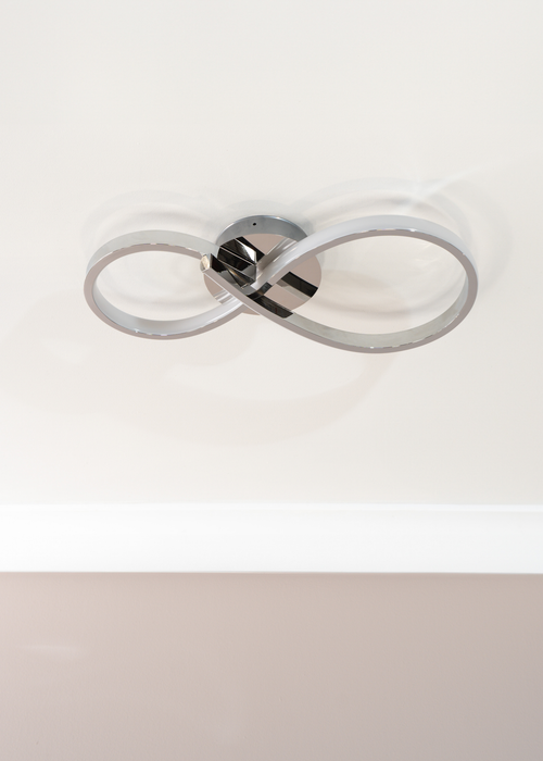 ValueLights Infinity Polished Silver Flush Light Integrated LED - One Size Image 3