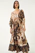 Roman Tan Boho Border Print Maxi Dress - 12 Image 4