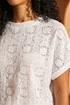 Roman Ivory Textured Stretch Boxy T-Shirt - 20 Image 4