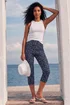 Roman Navy Bengaline Spot Print Cropped Trouser - 10 Image 1