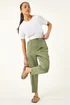 Roman Sage Petite Cotton Cargo Stretch Trousers - 12 Image 2
