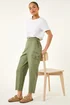Roman Sage Petite Cotton Cargo Stretch Trousers - 12 Image 1