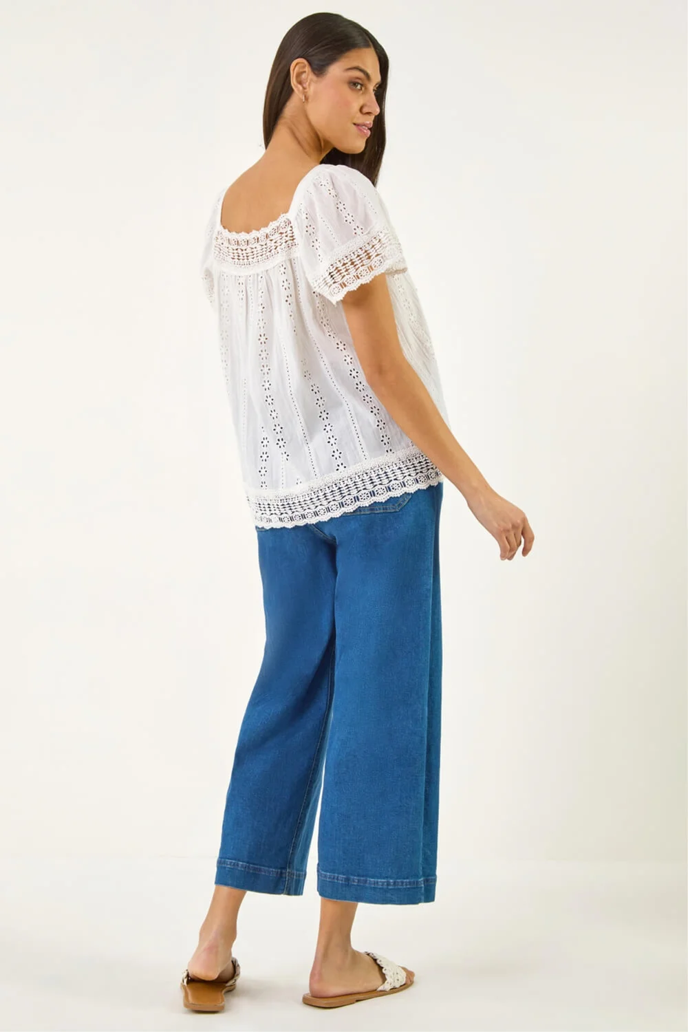 Roman Ivory Broderie Lace Detail Top - 16 Image 3