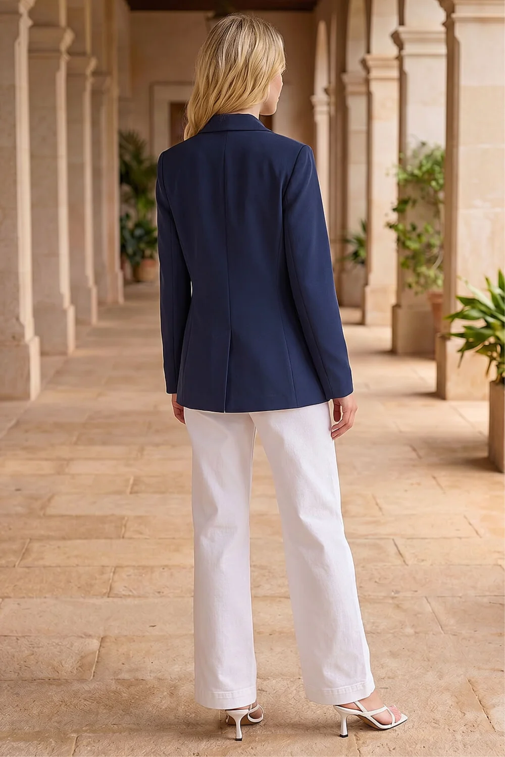 Roman Navy Smart Longline Blazer - 10 Image 3