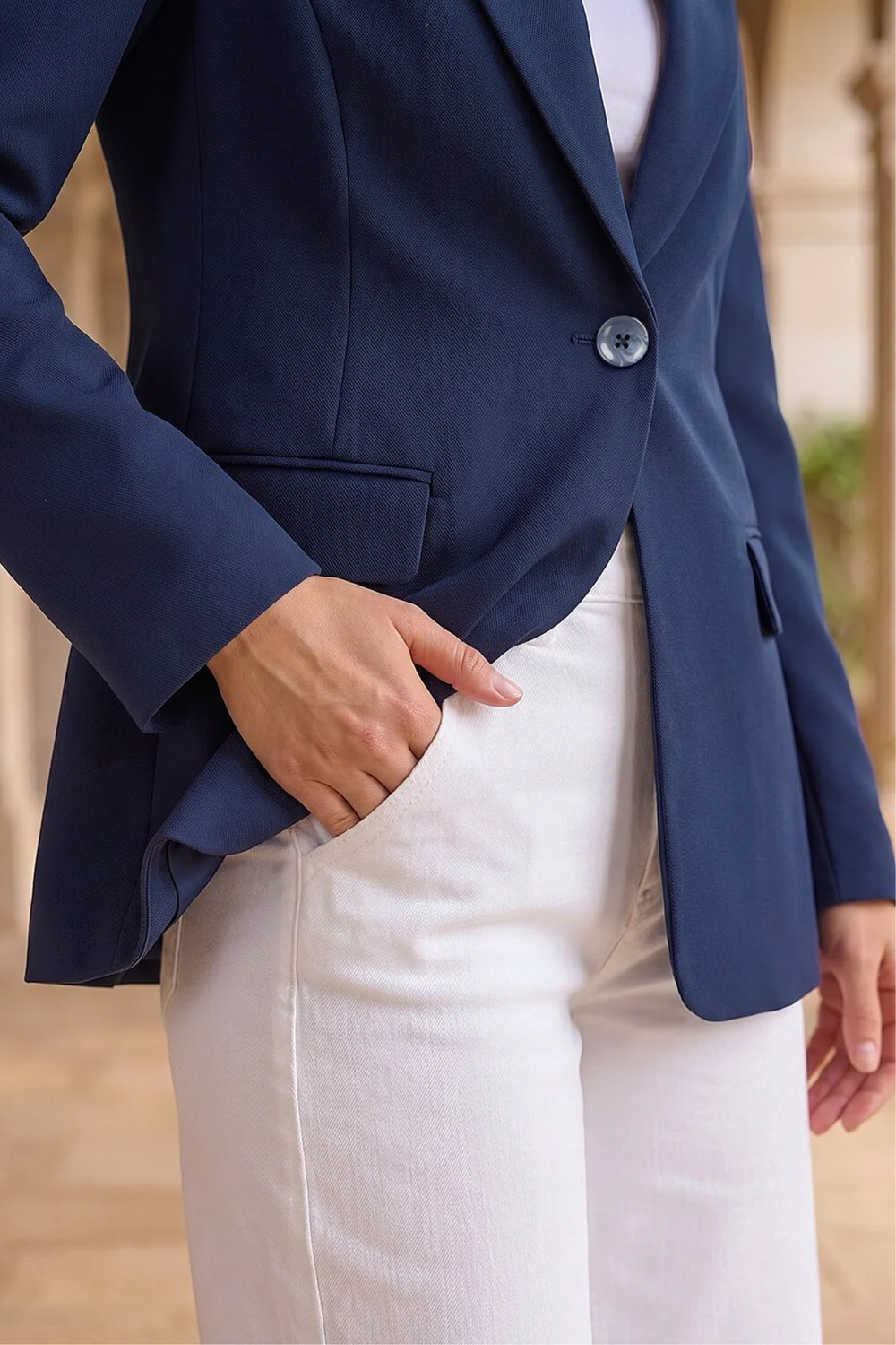 Roman Navy Smart Longline Blazer - 10 Image 4