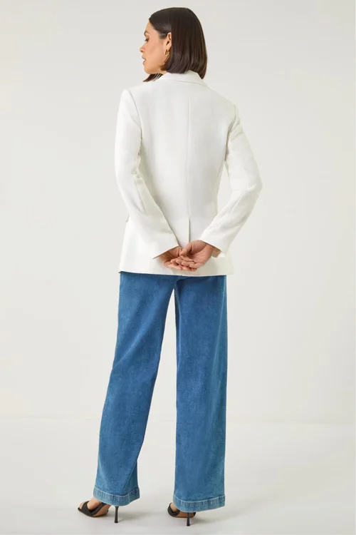 Roman Ivory Smart Longline Blazer - 20 Image 3