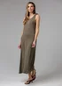 French Connection Khaki Sleeveless Scoop Neck Flowy Maxi Dress - 16 Image 3