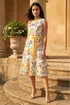 Roman Ivory Floral Print Lace Stretch Dress - 16 Image 2