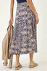 Roman Navy Abstract Print Midi Skirt - 18 Image 3