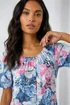 Roman Pink Floral Burnout Buttoned Top - 16 Image 2