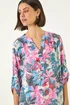 Roman Pink Burnout Floral Print Shirt - 10 Image 1