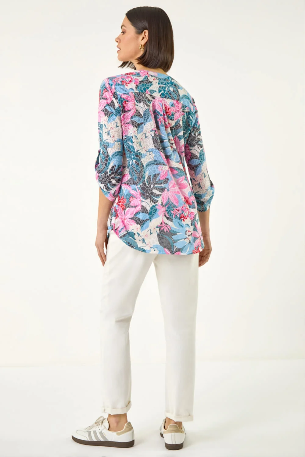 Roman Pink Burnout Floral Print Shirt - 10 Image 3