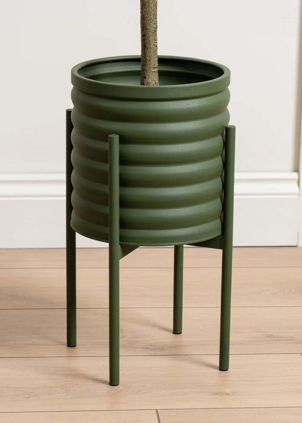 Scottish Everlastings Green Ribbed Planter - One Size Image 3