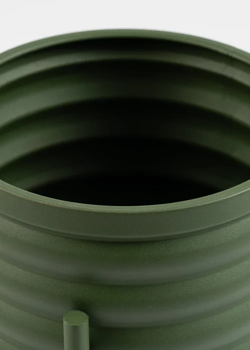 Scottish Everlastings Green Ribbed Planter - One Size Image 2