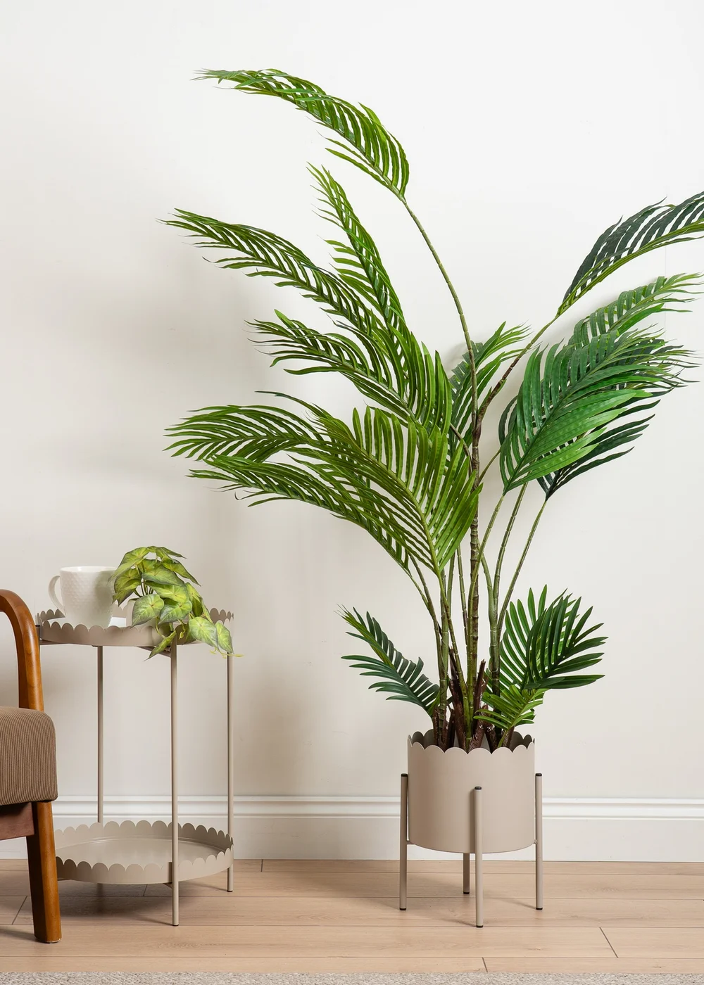 Scottish Everlastings Beige Scallop Planter - One Size Image 4