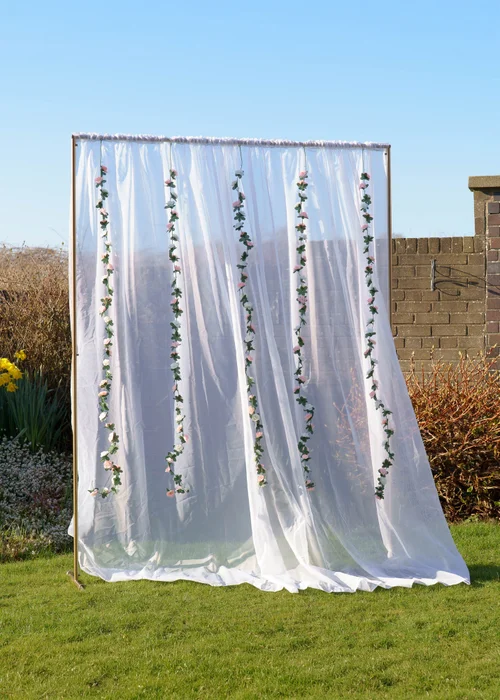 Scottish Everlastings Rose Gold Rectangle Arch Frame (2m) - One Size Image 3