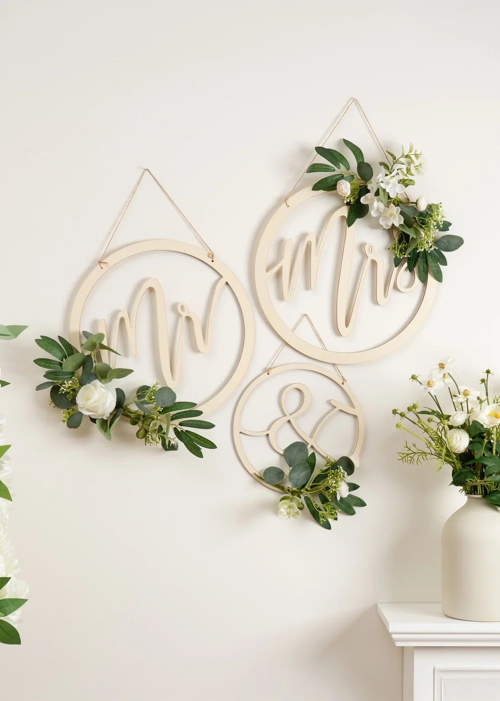 Scottish Everlastings Set 3 Beige Mr & Mrs Hoops - One Size Image 3