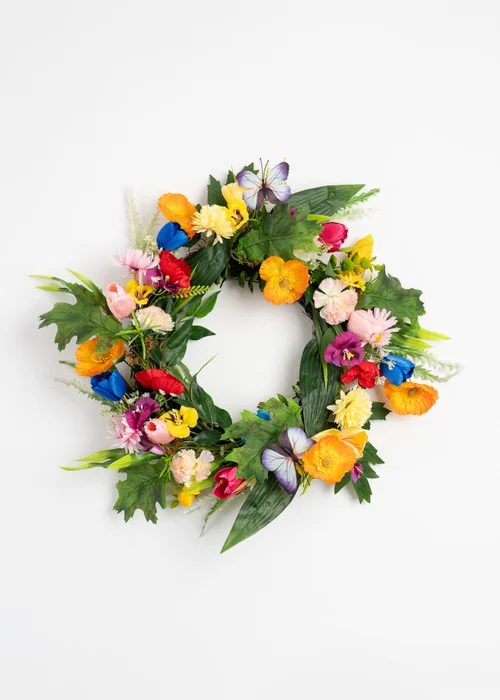 Scottish Everlastings Yellow Bright Floral Wreath (45cm) - One Size Image 1
