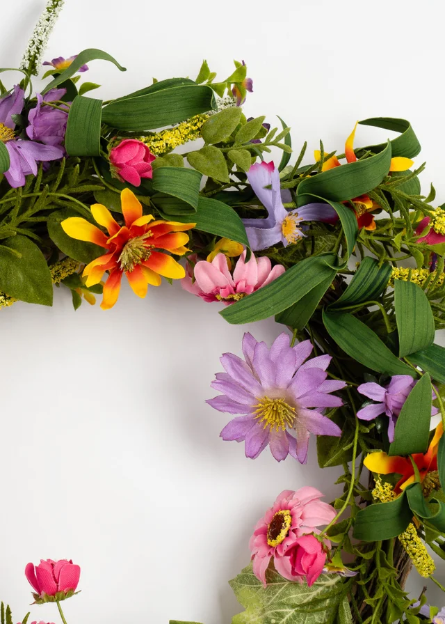 Scottish Everlastings Mixed Purple Brights Wreath (46cm)