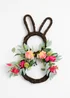 Scottish Everlastings Pink Bougainvillea & Eucalyptus Rabbit Wreath (50cm) - One Size Image 1