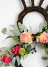 Scottish Everlastings Pink Bougainvillea & Eucalyptus Rabbit Wreath (50cm) - One Size Image 2