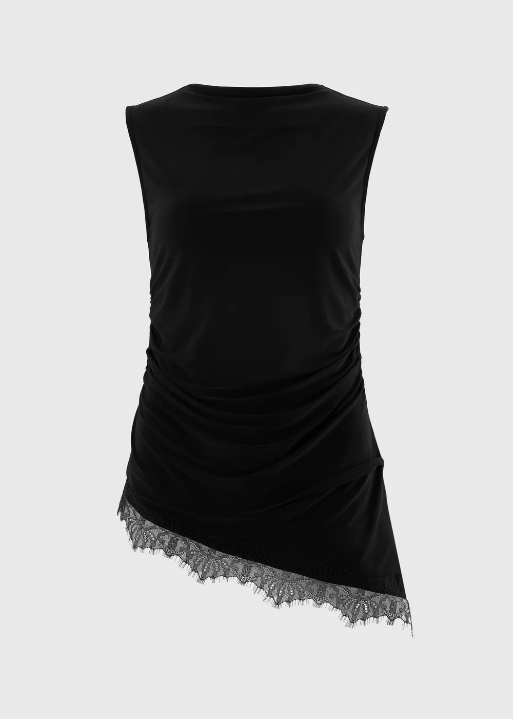 Black Lace Trim Co Ord Vest - 8 Image 1
