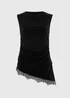 Black Lace Trim Co Ord Vest - 8 Image 1
