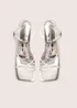 Public Desire Bree Silver Perspex Barley There Square Toe Stiletto Heels - 4 Image 2