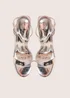 Public Desire Soho Silver Metallic Barely There Strappy Stiletto Heels - 9 Image 3