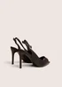 Public Desire Reigns Black Peep Toe Court Heels - Size 6 Image 3