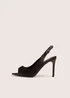 Public Desire Reigns Black Peep Toe Court Heels - Size 6 Image 1