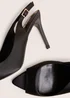 Public Desire Reigns Black Peep Toe Court Heels - Size 6 Image 4