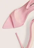 Public Desire Kelisa Pink Pu Pointed Toe Barely There Stiletto High Heels - Size 7 Image 5
