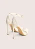 Public Desire Kelisa White Pu Pointed Toe Barely There Stiletto High Heels - 9 Image 3
