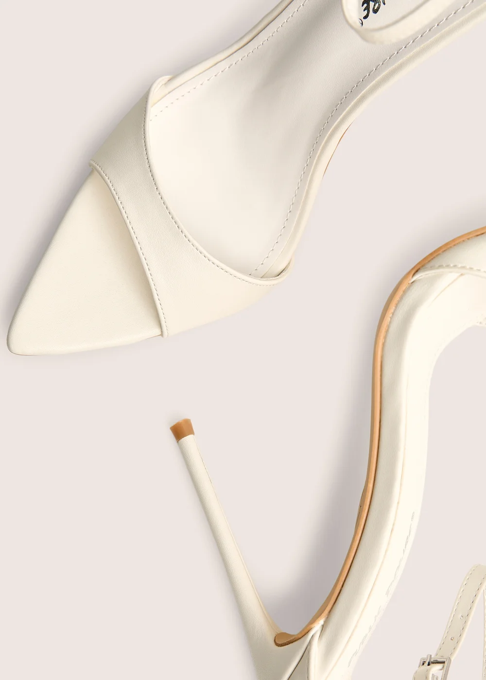 Public Desire Kelisa White Pu Pointed Toe Barely There Stiletto High Heels - 9 Image 4