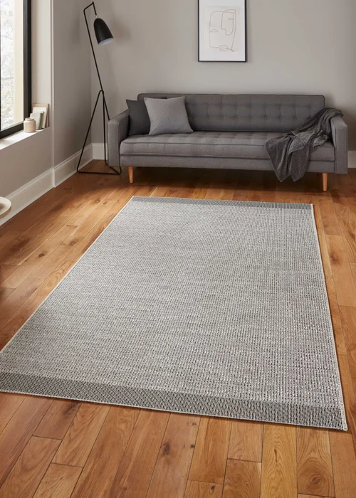 Think Rugs Grey/Black Stitch 9682 Rug 160 X 220 - 120 x 170 Image 2