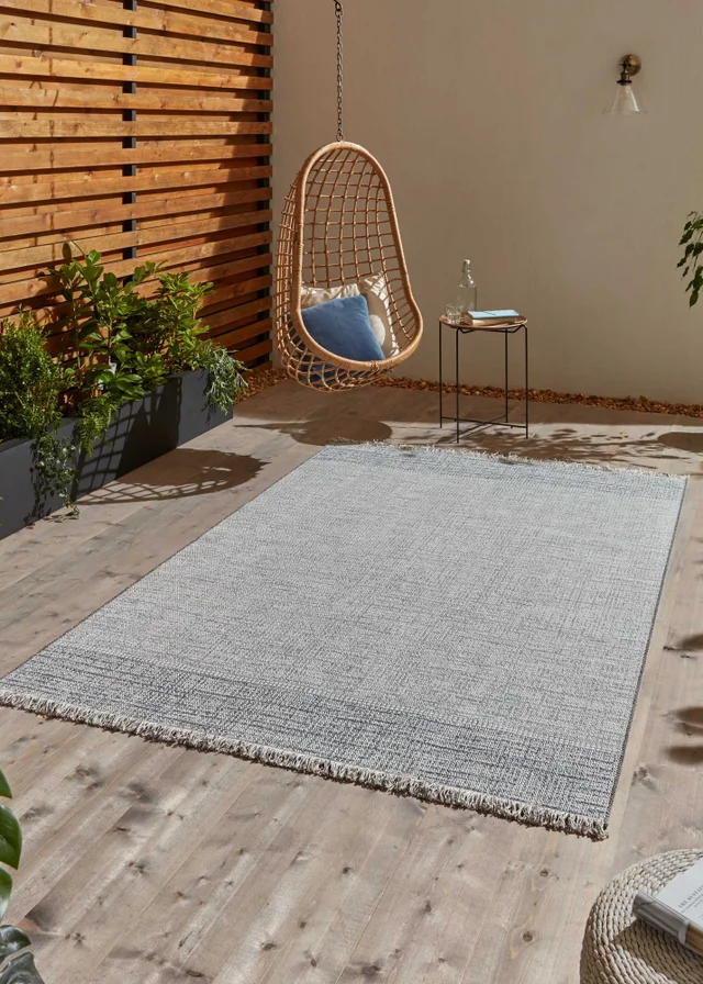 Think Rugs Blue/Grey Tweed 9743 Rug 120 X 170