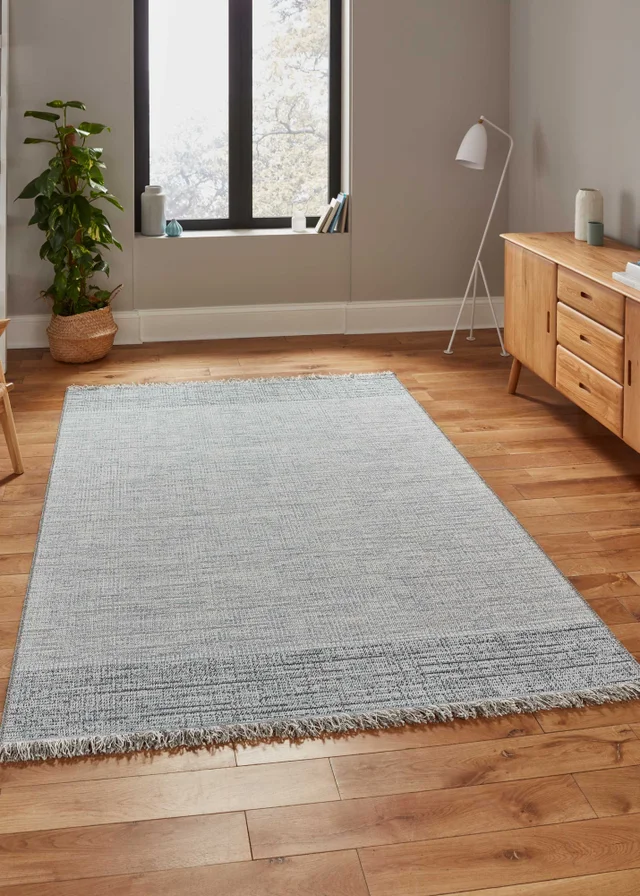 Think Rugs Blue/Grey Tweed 9743 Rug 120 X 170
